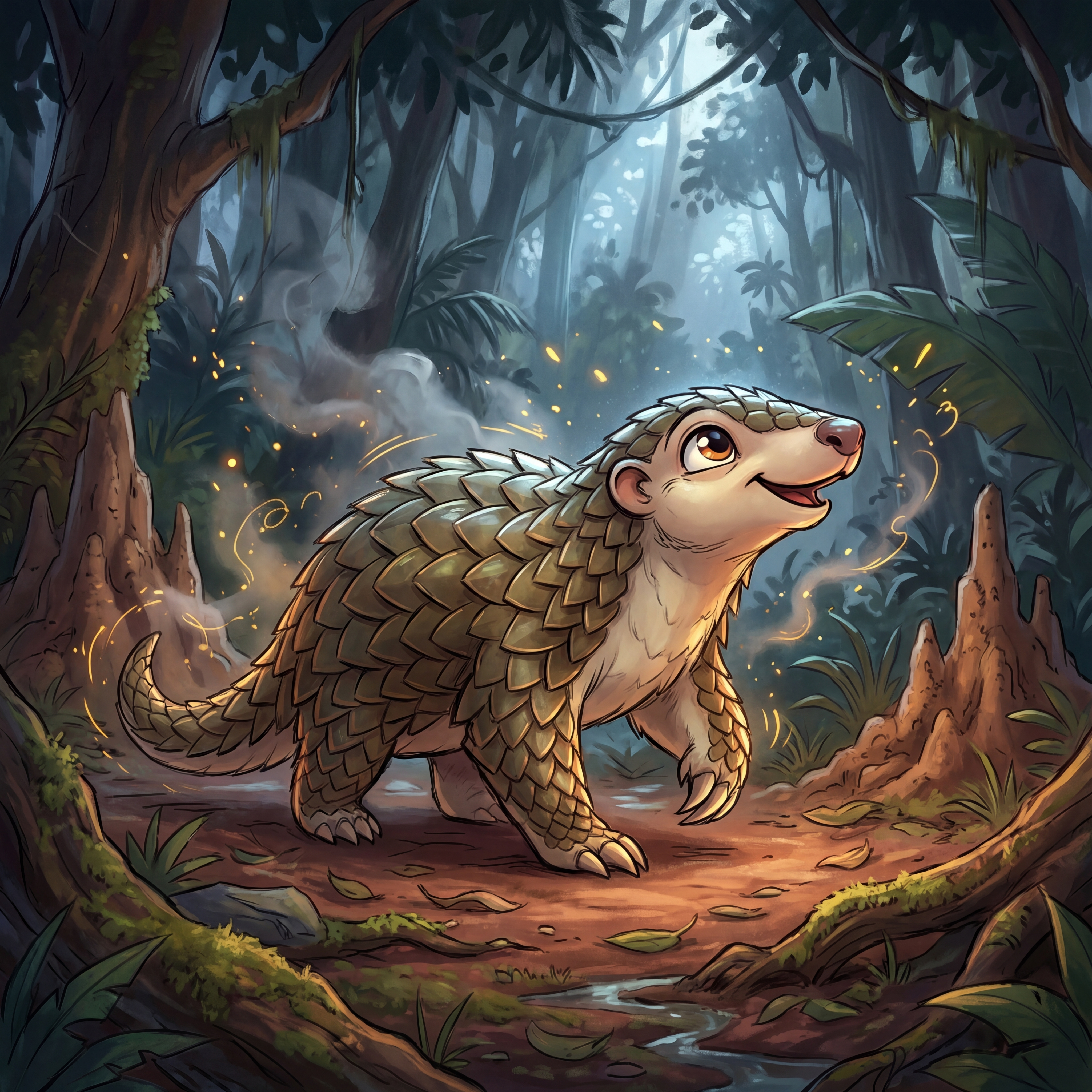 Penny the Rolling Knight, a pangolin